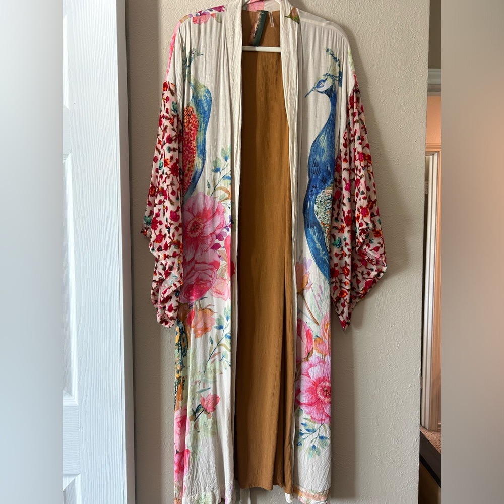 Floral Peacock Kimono